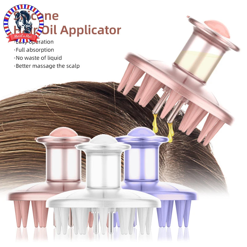 Handheld Scalp Massage Brush Scalp Applicator Scalp Massage Comb Portable Scalp Applicator Liquid Guide Comb Scalp Care Tools
