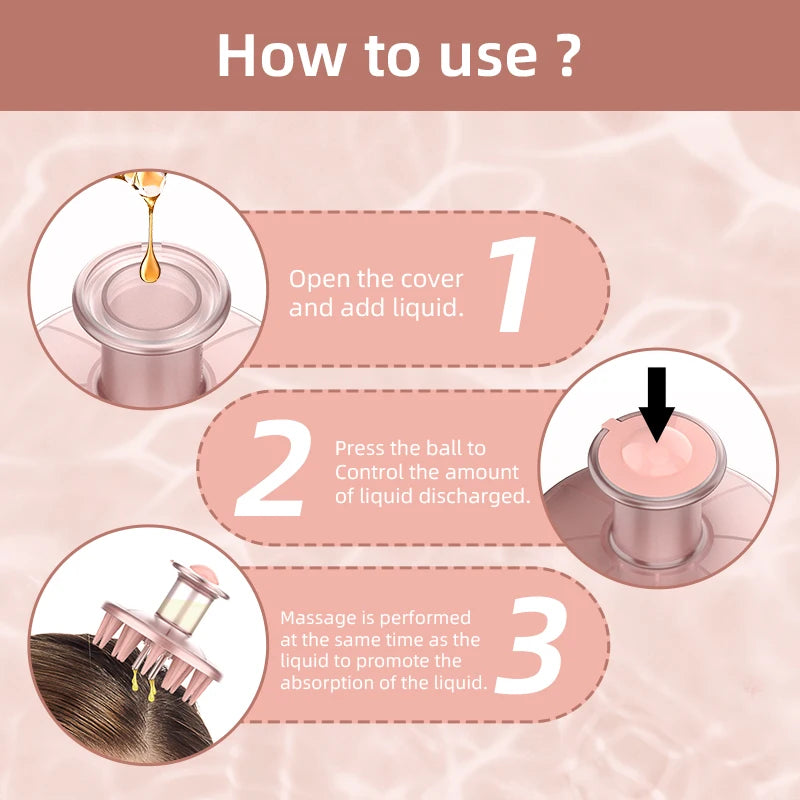 Handheld Scalp Massage Brush Scalp Applicator Scalp Massage Comb Portable Scalp Applicator Liquid Guide Comb Scalp Care Tools